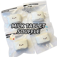 Jouet Squishy TPR Soufflé à Rebond Lent, Anti-Stress, Sensoriel, Inspiré des Desserts