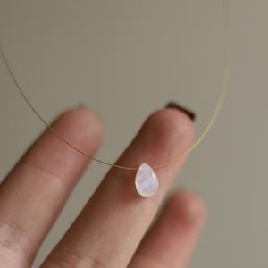 זהב מצופה נירוסטה מאוד בסדר זהב חוט מונסטון שרשרת הצהרת דמעת שרשרת מונסטון סגנון חסר צוואר - Product Image 6