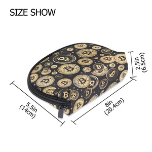 Trousse de Maquillage Coque Motif Pièces de Monnaie pour Fille, Personnalisable, Pochette de Rangement Zippée, Sac de Voyage Portable et Durable pour Cosmétiques et Maquillage - Product Image 4