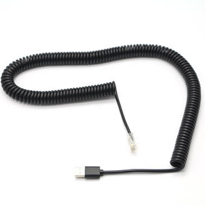 OEM Ethernet <span class=keywords><strong>Cable</strong></span> en espiral <span class=keywords><strong>Cable</strong></span> retráctil USB <span class=keywords><strong>a</strong></span> RJ45 8P8C Red telefónica macho LAN <span class=keywords><strong>Cable</strong></span> en espiral para computadoras portátiles <span class=keywords><strong>de</strong></span> escritorio - Product Image 5