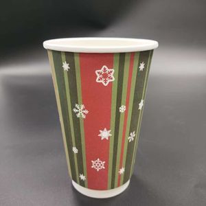Emballage en papier pour tasse à café Récipient de nourriture Boîte à pizza Tasses jetables Doublures de friteuse à air 8oz-16oz Chaud avec bol à café Prendre du pop-corn - Product Image 4