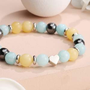 Pulsera de Piedras Naturales de Ágata con Cuentas de Zebra Rosa en Forma de Corazón, Regalo de <span class=keywords><strong>Cumpleaños</strong></span> para Mujer, Producto Nuevo y Moderno - Product Image 6