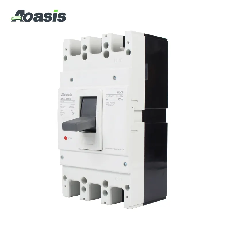 AOASIS AOM-400H/3300 3P NF 3 Pole 4 Pole Moulded Case Circuit Breaker 400 amp mccb