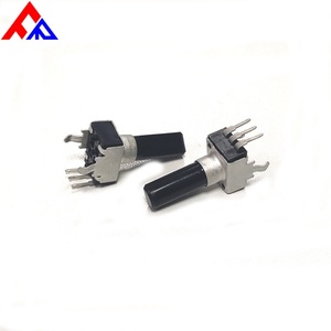 Nouveau potentiomètre rotatif à 41 clics PTV09A à 3 broches, à axe plat isolé et à clic central, et potentiomètre en carbone - Product Image 2