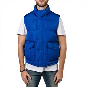 Veste matelassée décontractée vintage coupe-vent pour homme, style japonais et coréen, avec fermeture éclair, 100 % polyester, couleur et logo personnalisables, vente en gros - Product Image 3