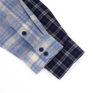 <span class=keywords><strong>Chemise</strong></span> à manches longues à carreaux en tissu à carreaux pour <span class=keywords><strong>homme</strong></span>, <span class=keywords><strong>chemise</strong></span> décontractée en flanelle à carreaux, <span class=keywords><strong>chemise</strong></span> boutonnée à patchwork - Product Image 5