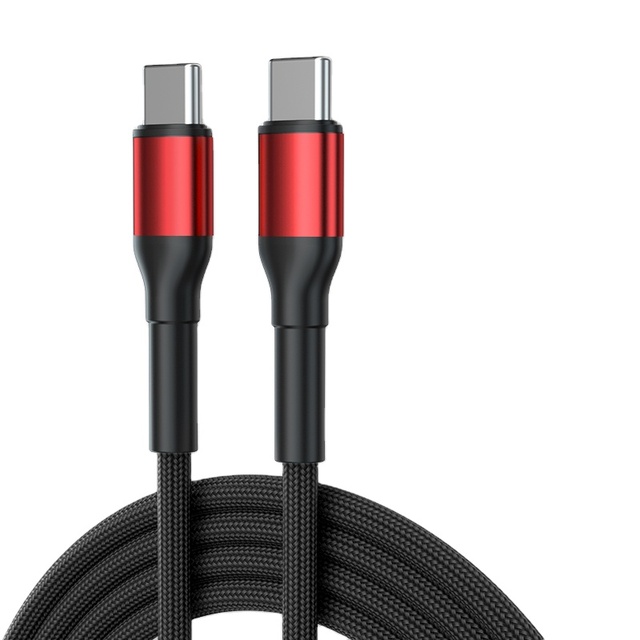 Type-c Charging Cable PD 60W 3A Fast Charging Data Transfer Cable for Computer & Phones USB C to c Nylon Braided Cable