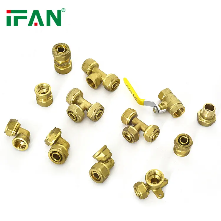 IFAN Factory Cobre 3/4 PEX Tubería Compresión 1/2 "Latón Fontanería PEX Accesorios