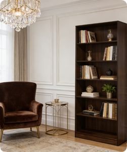 <span class=keywords><strong>Étagère</strong></span> <span class=keywords><strong>à</strong></span> livres en gros, armoire noire, brun foncé, <span class=keywords><strong>murale</strong></span>, 6 niveaux, <span class=keywords><strong>étagère</strong></span>s en bois, organisateur de livres, <span class=keywords><strong>étagère</strong></span> pour salon - Product Image 3