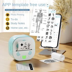 Impresora de Etiquetas Adhesivas para Estudiantes, Impresión de Texto DIY, 203dpi, Batería de 1300mAh, Compatible con Conexión a Teléfono Móvil, Sistemas Android e iOS - Product Image 3