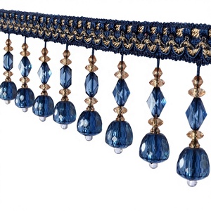 Nappa per tende da 12m con perline a forma di diamante in cristallo e pizzo, accessori decorativi europei per bordi di tavoli, disponibile in magazzino - Product Image 2