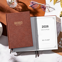 2026 planificateur quotidien calendrier Agenda cuir Pu couvre personnalisable manifeste planificateur cahiers en gros