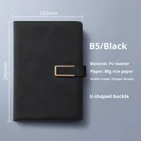 Ensemble de bloc-notes A5 en similicuir avec logo personnalisé imprimé UV, cadeau d'affaires haut de gamme, épaissi, 100 feuilles
