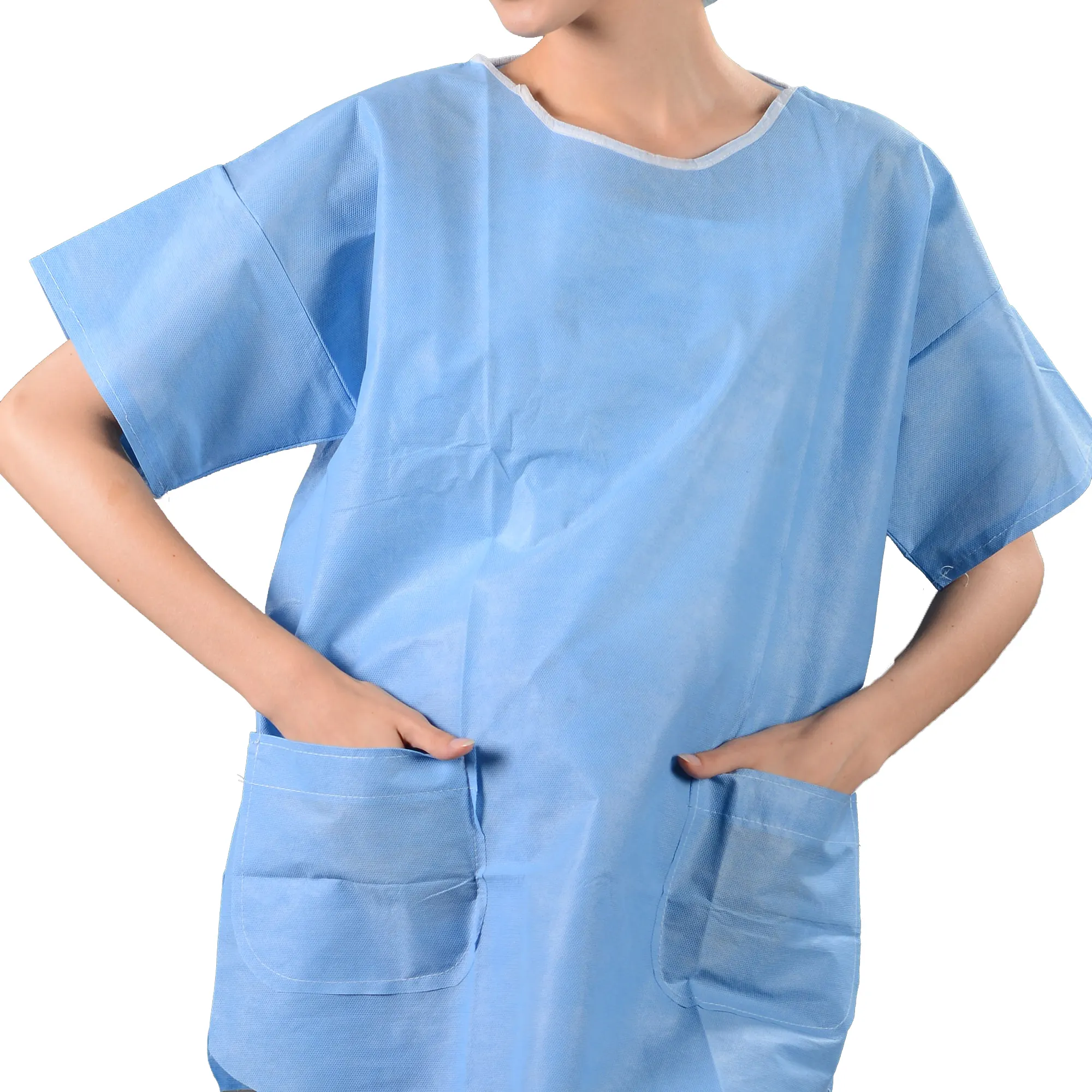 Disposable PP Medical Scrubs Soft Fabric Surgical Suits Uniforms for Nurses Doctors Patients Scrub Suits Top Medical Supplies