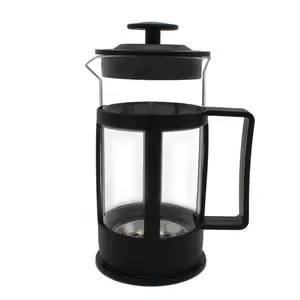 Mode Travel French Press Pot Kaca Pembuat Kopi Teko Kopi dengan French Press Camping