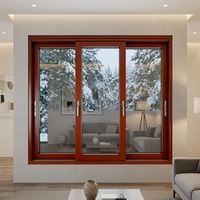 Ventana Corredera Plegable Híbrida Moderna de Madera y Aluminio con Vidrio Templado y Aislamiento Térmico para Cocina y Sótano