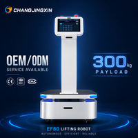 Robot de levage AMR EF80 300KG avec navigation laser SLAM, écran tactile 10,1 pouces Intel Core i5, sécurité LiDAR 360°, intégration MES/ERP ouverte