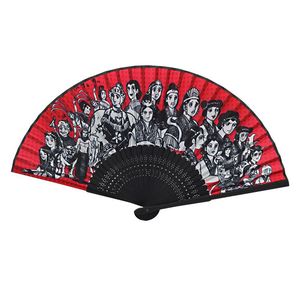 Éventail publicitaire personnalisé, promotion de la marque, éventail pliant à manche en bambou, dessin animé japonais, cadeau d'affaires classique pour mariage - Product Image 6