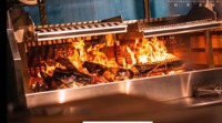 Matériel de restauration pour hôtels et restaurants en acier inoxydable 304, barbecue argentin de style lift, barbecue au charbon de bois