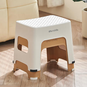 Tabouret en plastique Shuruida pour usage domestique, épaissi, durable, empilable, pour salon, cuisine, salle de bain - Product Image 2