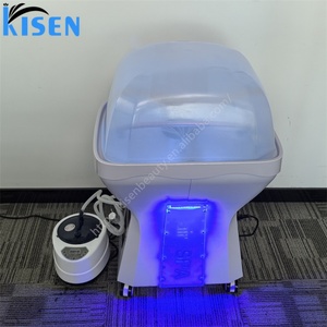 Kisen Head Spa Bac Strong Pump Luxury Shampoo Basin Portable Removable Hair Wash Sink with Fumigated Dome <b>Led</b> Light - Product Image 5