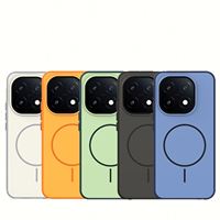 Coque de téléphone Iqoo15, à aspiration magnétique, antichoc, motif ondulé givré, deux en un, bord souple, plaque arrière rigide en acrylique