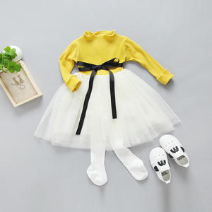 Nuevo Vestido de Punto de Manga Larga para Niñas, Estilo Tutú, Tendencia Otoño 2017 - Product Image 3