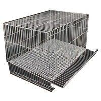 Nouvelle Cage d'élevage de poulets de basse-cour anti-casse avec système de sortie automatique par gravité, en fil galvanisé, gain de place
