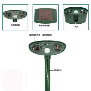 Nuovo repellente per cani a ultrasuoni impermeabile deterrente per esterni a energia solare repellente per animali da giardino - Product Image 3