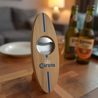 Nouvel ouvre-bouteille créatif en bois et acier inoxydable 2026 avec décapsuleur intégré pour cuisine, petit outil avec LOGO pour cadeau promotionnel