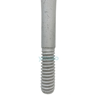 Isolateur à broche en acier au carbone galvanisé à chaud, pied d'isolateur pour matériel de poteau de ligne électrique aérienne