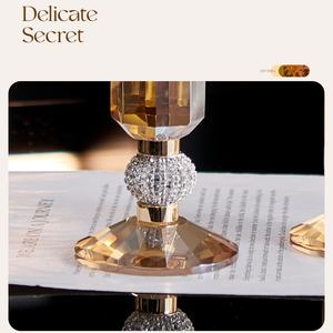 Portacandele da pavimento in vetro unico a forma di loto per la decorazione della casa di san valentino - Product Image 3