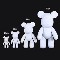 23/33/53/75cm Kit de peinture acrylique personnalisée pour ours embryon fluide peinture blanche pour la décoration de la maison ensemble de cadeaux d'anniversaire pour enfants emballage
