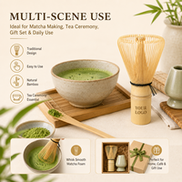Fouet à matcha japonais personnalisé, fouet en bambou fait à la main, accessoires pour matcha, Chasen, emballage en boîte Kraft 100, fouets à matcha en bambou