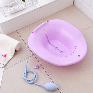 Sitz Bath <b>Basin</b> <b>Round</b> Portable For Postpartum Care And Home Use Blue Pink Purple White Colors - Product Image 3