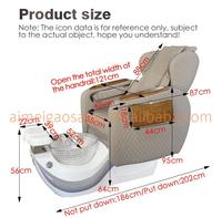 Manucure électrique professionnelle massage robotique chaise de spa pédicure avec bain de pieds luxe moderne aimeigao