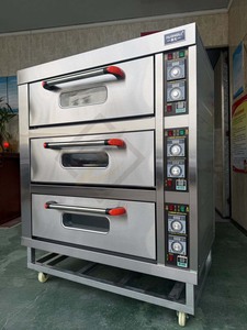 Hoàn toàn tự động thép không gỉ gas điện đơn/đôi/ba tầng nướng Lò nướng Thiết bị làm bánh - Product Image 2