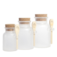 Pot cosmétique en plastique ABS Hengjian 100ml 200ml 300ml 100g 200g 300g 500g Bouteille pour sel marin et sels de bain avec cuillère