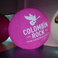 Ballon publicitaire gonflable géant en PVC personnalisé avec logo et éclairage LED pour la promotion d'événements