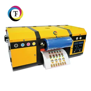 A3 Uv Dtf Sticker Printer Roller Cilinder Uv Alles In Een Dtf Printer A 3 + 30Cm Xp600 Met Laminator Uv Dtf A3 Printer 30Cm 6 Kleur