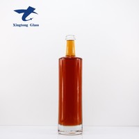 750ml 700ml 500ml 350ml Bouteilles en verre de luxe Super Flint haut de gamme transparentes à fond épais pour whisky vodka rhum spiritueux