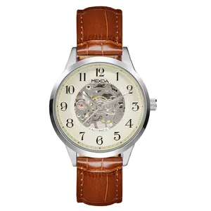 Vendita calda orologio da uomo in pelle di alta qualità con gabbiano automatico relojes hombre orologio da uomo scheletro orologio analogico classico orologio