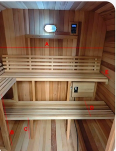 Traditionele Hemlock Moderne Sauna Elektrische Kachel Verre Infrarood Verwarming Droge Stoom 2 Persoons Capaciteit Grote Ramen voor Welzijn - Product Image 5