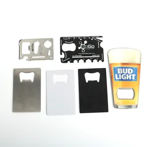Пользовательские игры из нержавеющей стали с лазерной гравировкой кредитной карты покер открывалка для бутылок пива