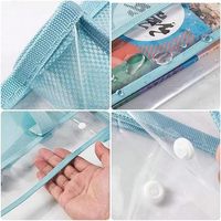 Bolsa Transparente para Estadio, Aprobada para Estadios, Organizador de Cosméticos de PVC Grande con Cierre, Bolso de Mano Transparente Impermeable para Deportes