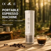 Machine à café à capsules semi-automatique portable, électrique, pression 20 bars, capacité 3-5 tasses, système d'eau chaude, pour camping-car et usage domestique
