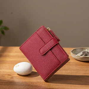 Cartera Delgada de Cuero para Mujer con Cierre, Tarjetero, Ventana para Identificación, Monedero, Forro de Poliéster, Uso Diario - Product Image 2