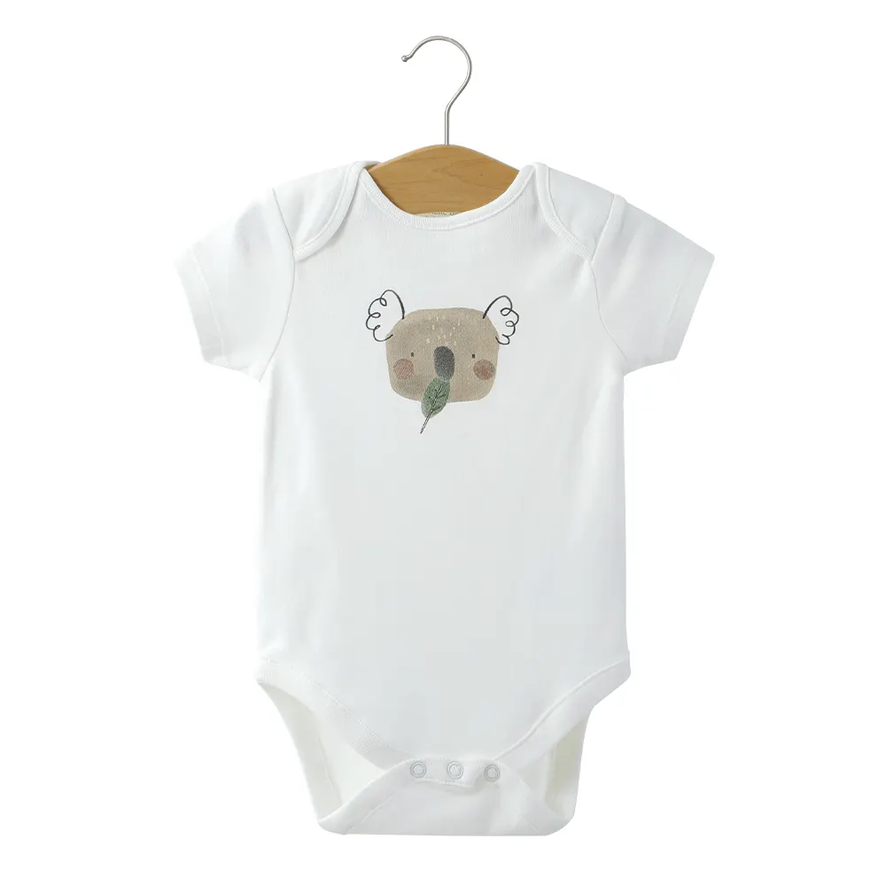 GOTS-zertifizierter 100% Baumwolle Bio-Baumwoll druck LOGO Baby kleidung Onesies Stram pler Neugeborener Overall Baby Pyjama Bodysuit