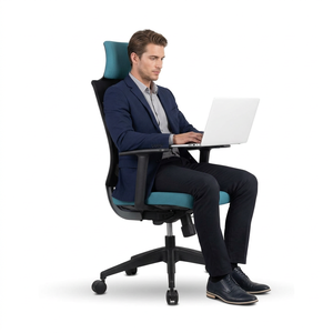 KINSHA VTM-01 Modern Mesh Ergonomic <b>Office</b> <b>Chair</b> Manual Adjustable Armrest Built-In Headrest Height <b>Swivel</b> Tilting <b>Office</b> - Product Image 1