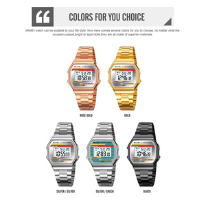 स्किमी 2514 फैशन कैजुअल पुरुषों के डिजिटल वॉच स्टील स्ट्रैप वाटरप्रूफ छोटे वर्ग डायल मल्टीफंक्शन पुरुष इलेक्ट्रॉनिक घड़ी उपहार - Product Image 6